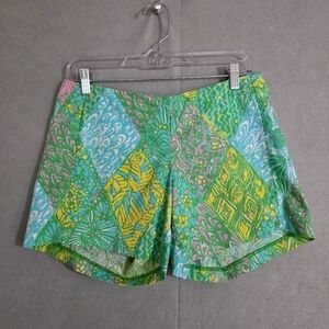 Lilly Pulitzer Womens Deenie Sun Dance Shorts Zipper Back 92037 Size 4